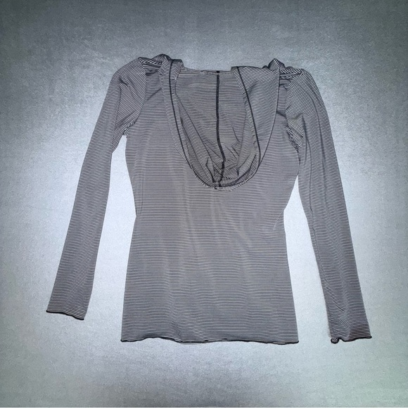 PrAna Striped Gray long sleeve Hoodie for Women size small Stretchy Fabric - Picture 10 of 11